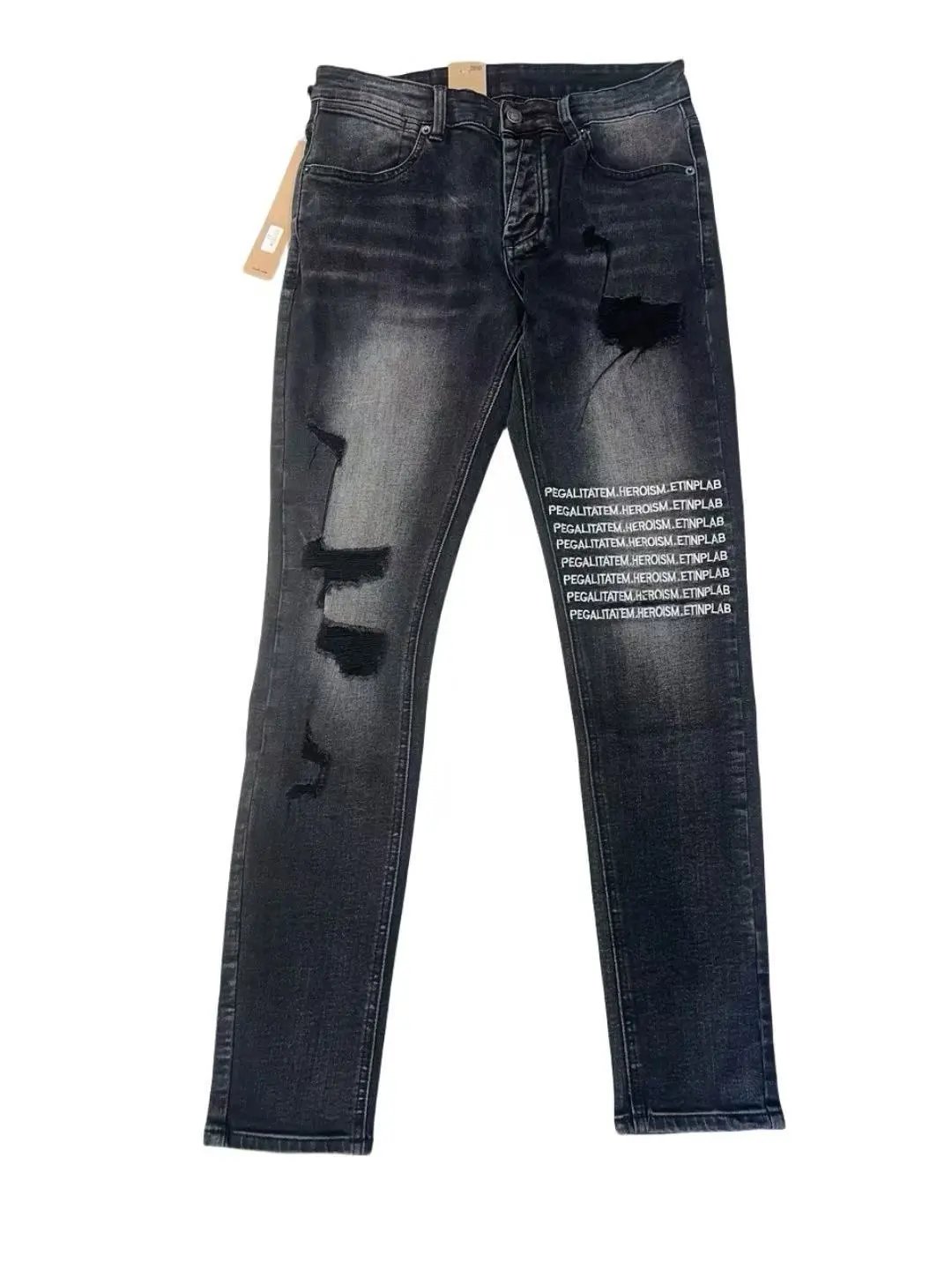 Splatter Print Distressed Jeans photo 6