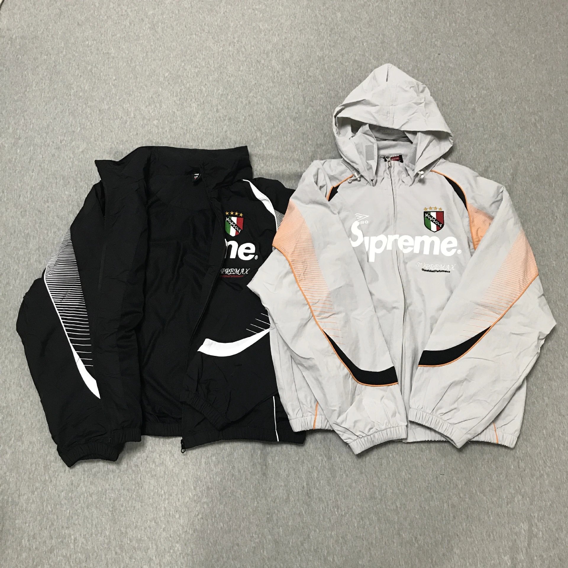 Supreme Jackets Hooded color-block logo-print jacket image 4