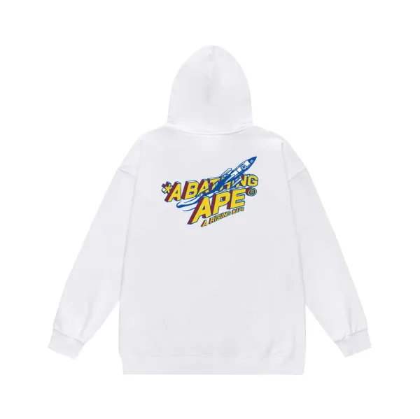 A Bathing Ape Classic Ape Head Graphic Hoodie Black - 13