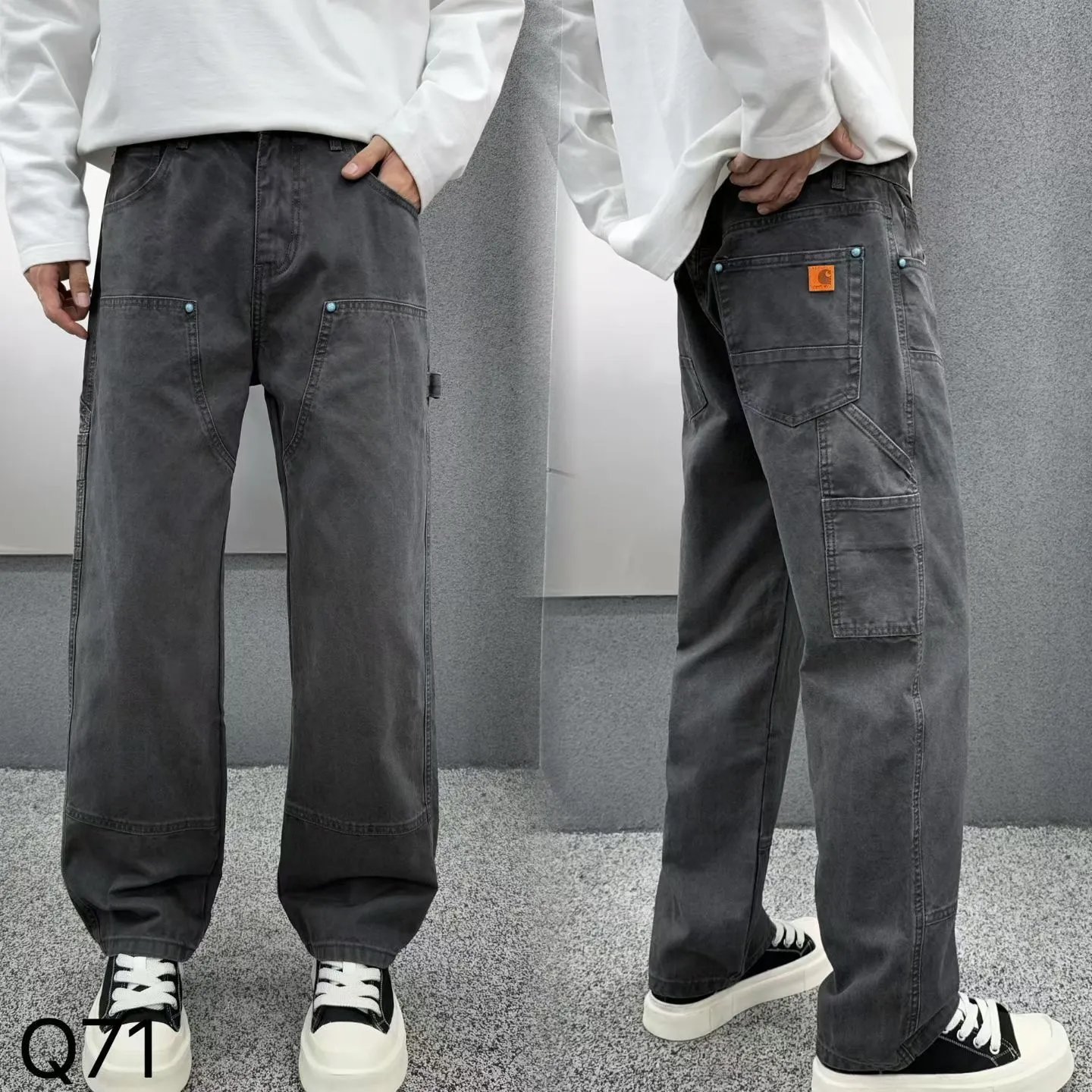 Distressed Work Jeans photo 8