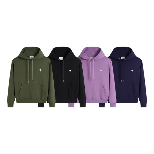 Ami Paris Heart Logo Hoodie Collection in Multiple Colors - 8