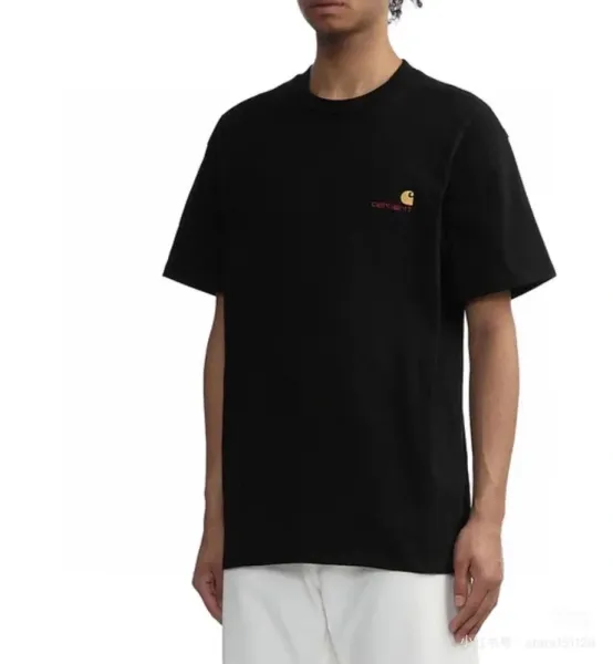 Carhartt Work In Progress Carhartt WIP Logo Embroidered White T-Shirt T-Shirts - 44