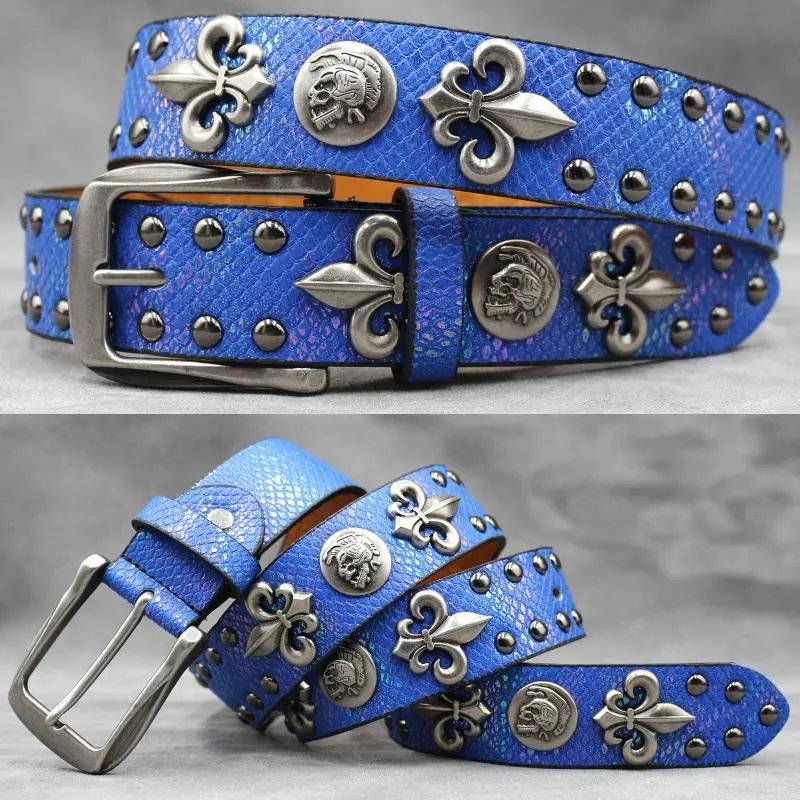 Skull Rivet Punk Belt photo 7