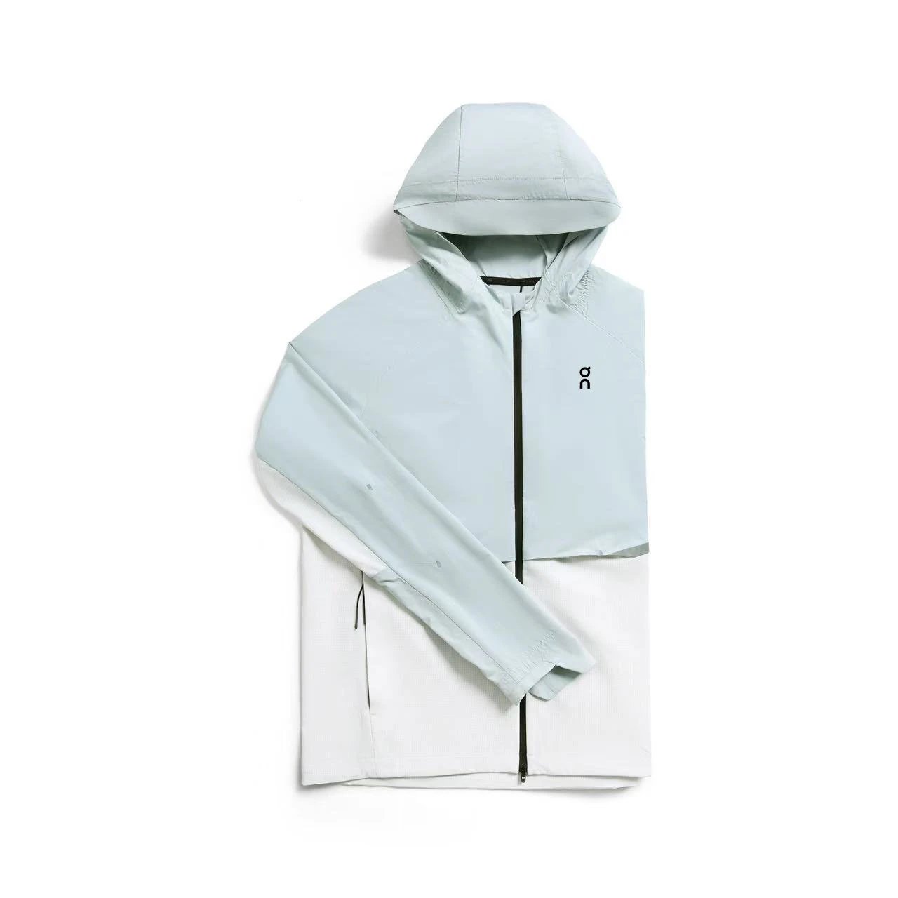 On Jackets Hooded Color-Block Zip Jacket — Glacier Blue