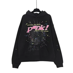 thumbnail for European and American fashion brand r spider web sweatshirt Pink Hoodie hoodie with the same style