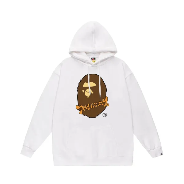 A Bathing Ape Classic Ape Head Graphic Hoodie Black - 38