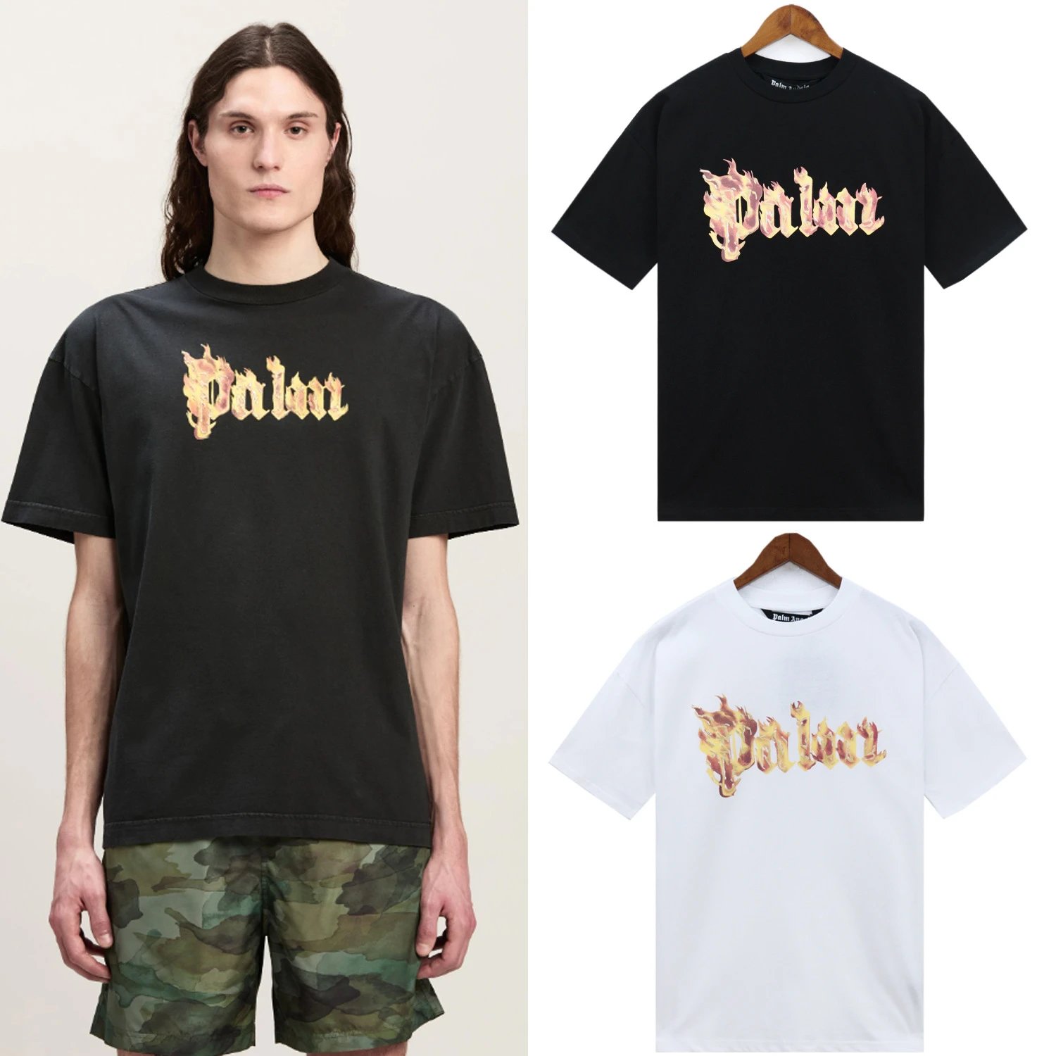 Letter Flame Print T-Shirt photo 4