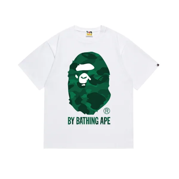 A Bathing Ape Green Camo Ape Head T-Shirt - 1