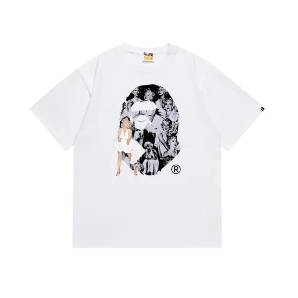 A Bathing Ape x Marilyn Monroe Graphic Print White T-Shirt - 1