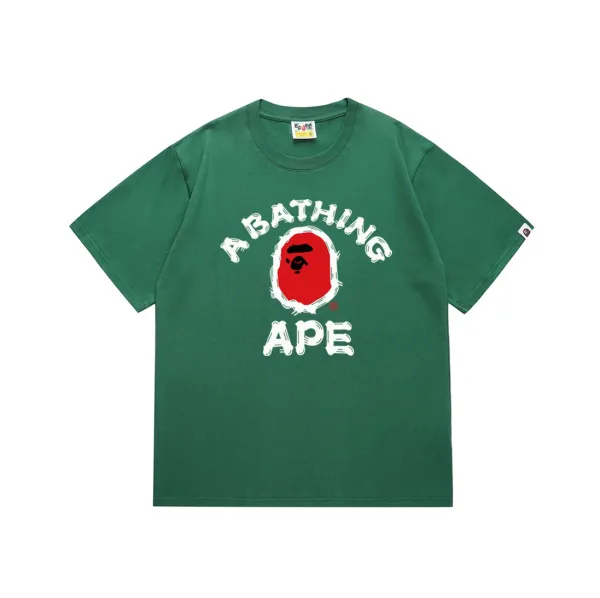 A Bathing Ape Classic Logo Green T-Shirt - 1