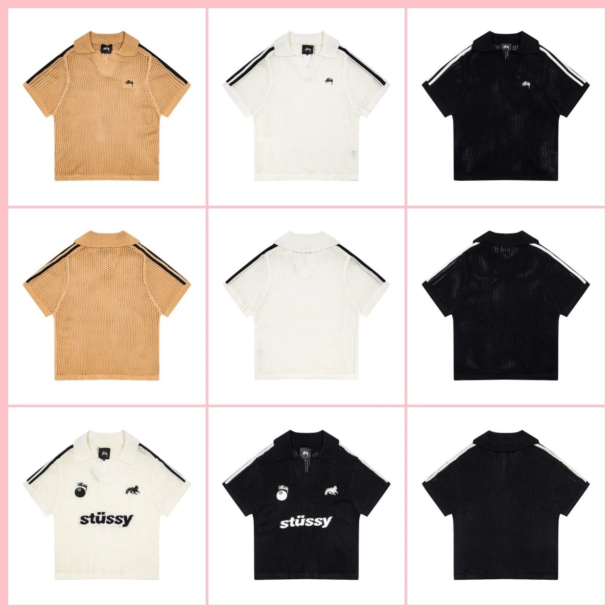 Mesh Knit Polo Shirt