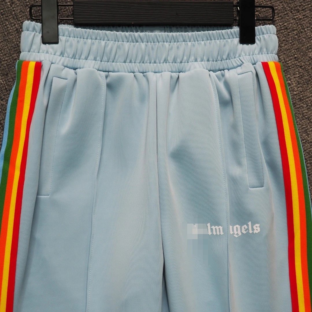 Striped casual pants with color bands photo 6