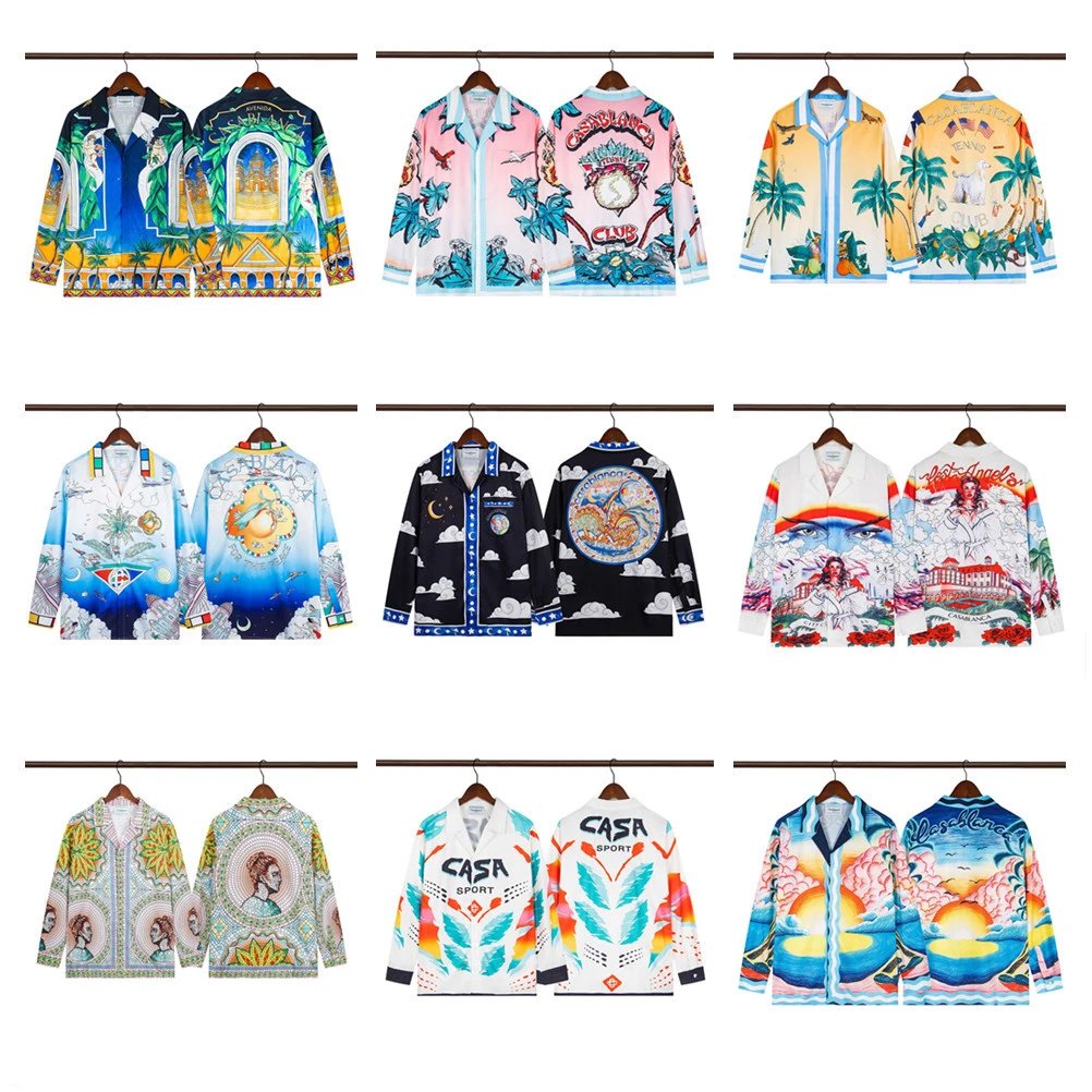 All-Over Print Long Sleeve Casual Shirt