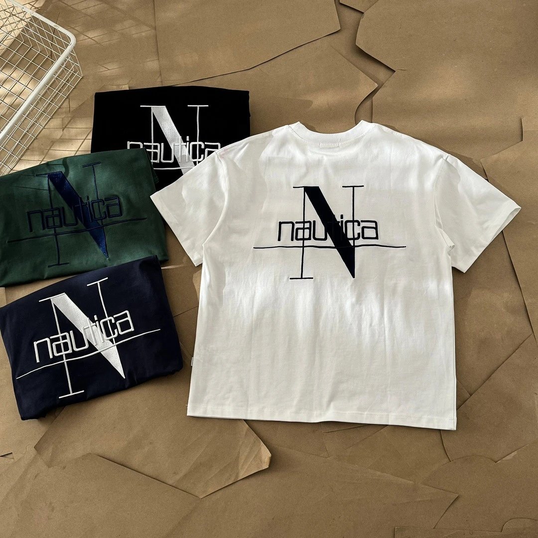 Back Letter Embroidery T-Shirt Couple Matching Oversized photo 5