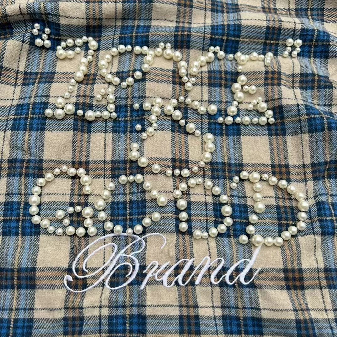 Plaid Long Sleeve Shirt with Pearl Buttons photo 6