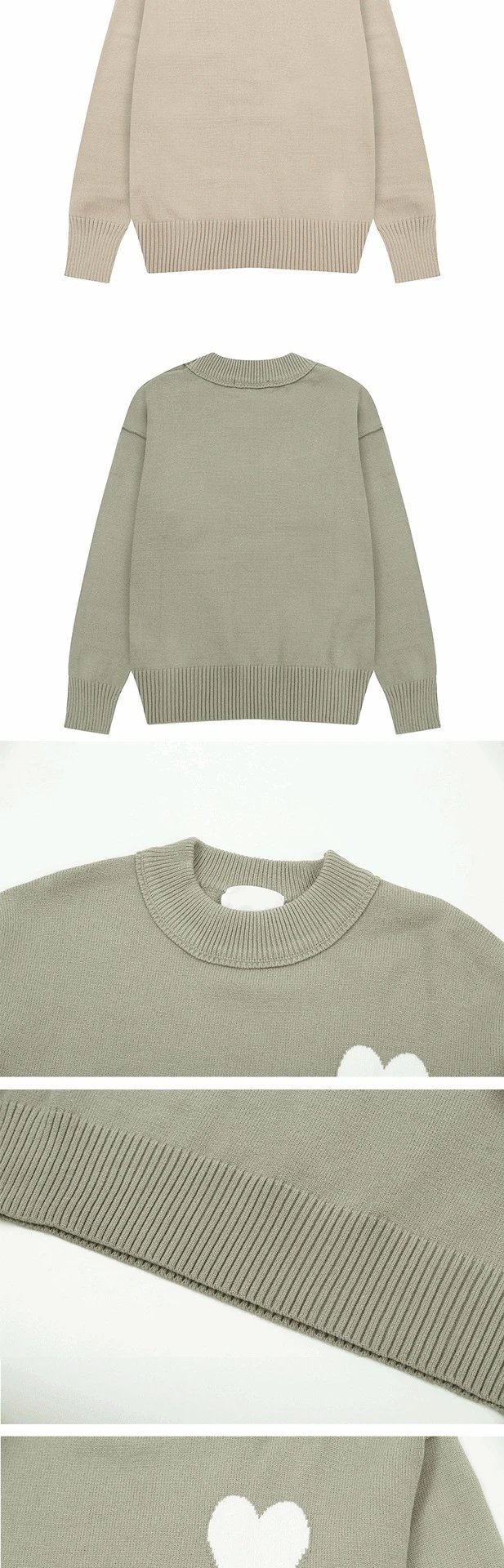 Heart Pattern Knit Sweater photo 5
