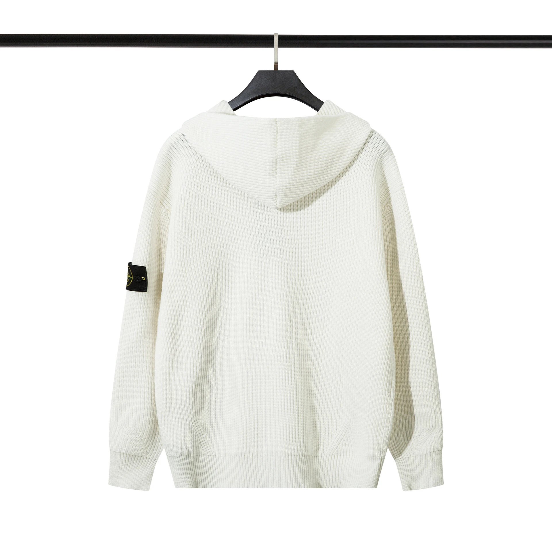 Zip-Up Hooded Knit Sweater photo 6