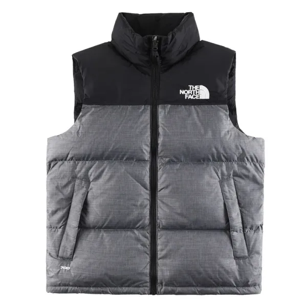 The North Face Nuptse Vest Gray/Black Down Vest - 1
