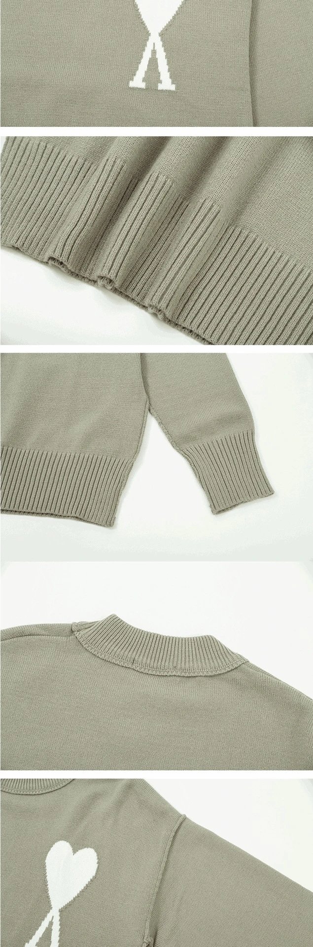Heart Pattern Knit Sweater photo 6