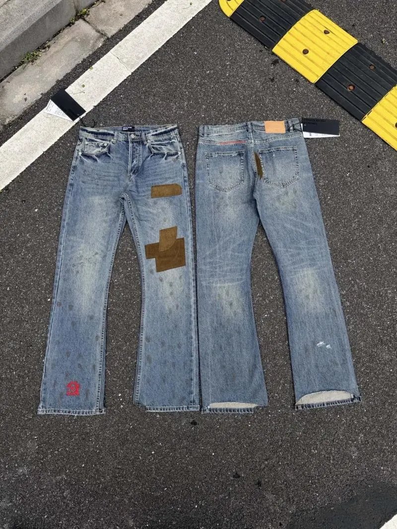 Badge Distressed Vintage Denim Jeans photo 6