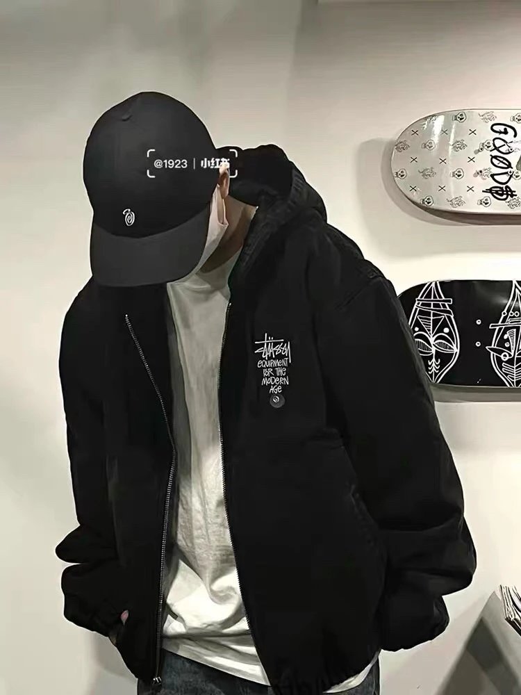 Stüssy Equipment for the Modern Age Hooded Jacket Charcoal Gray Outerwear - 9