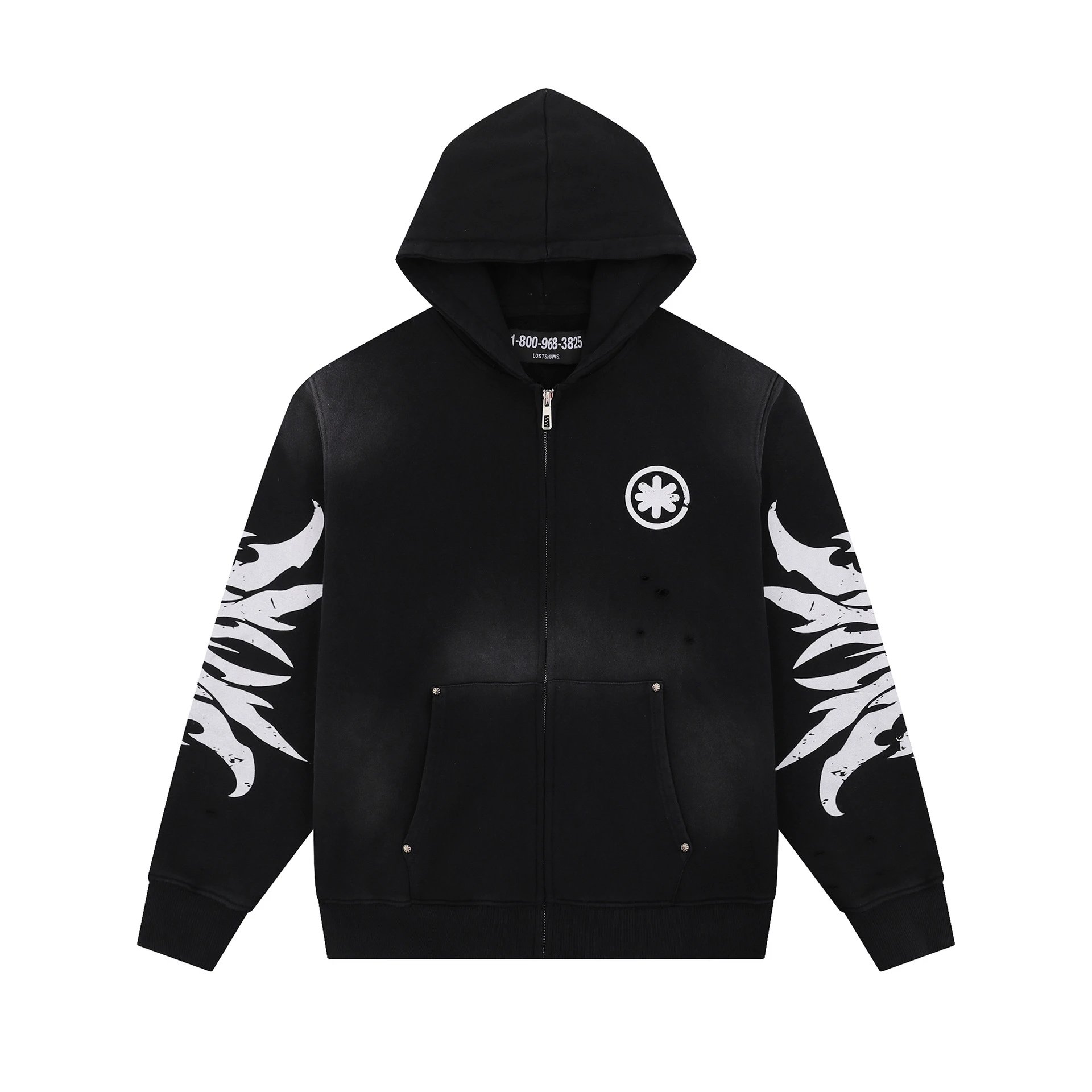 Ripped Zip Hoodie Tracksuit photo 3