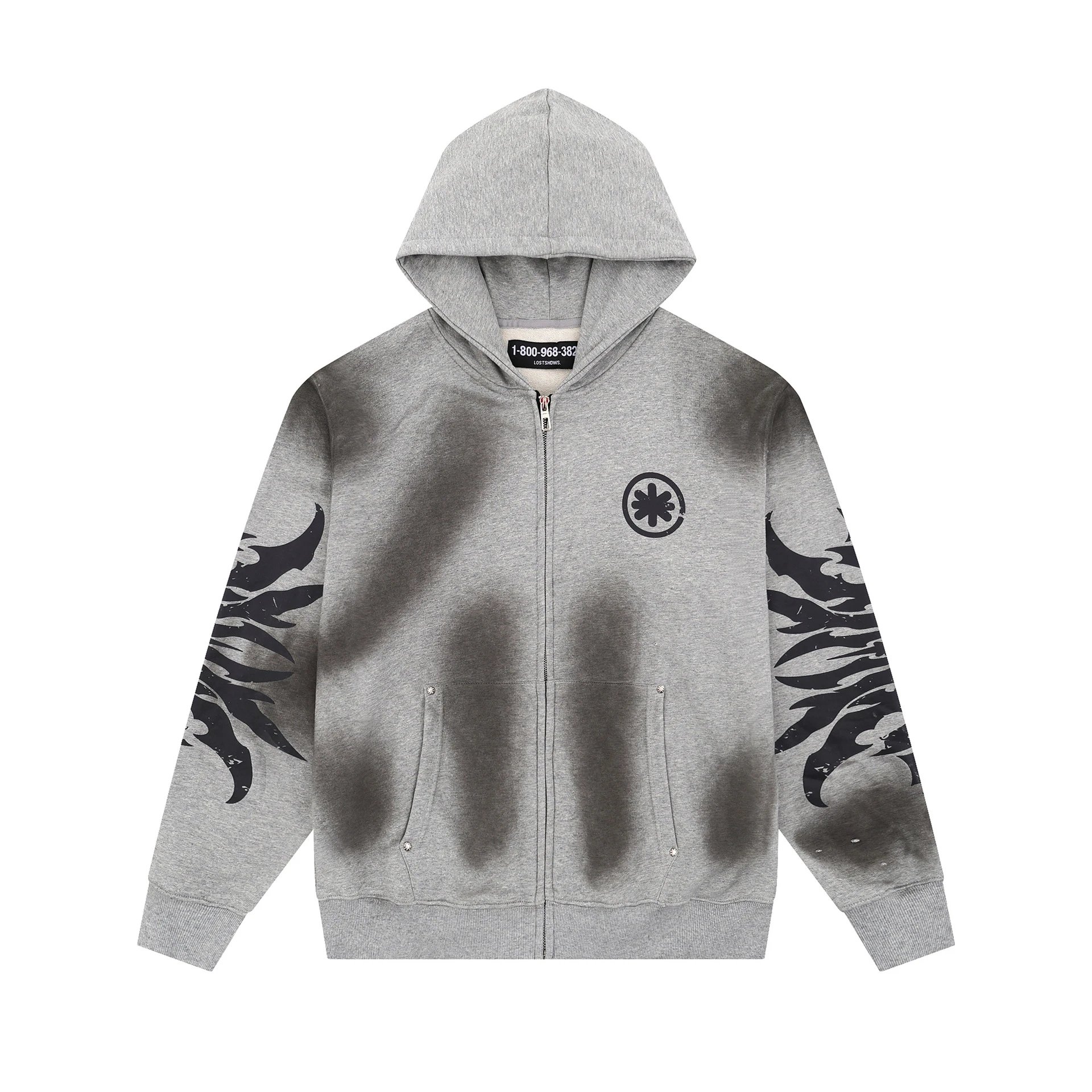 Ripped Zip Hoodie Tracksuit photo 5