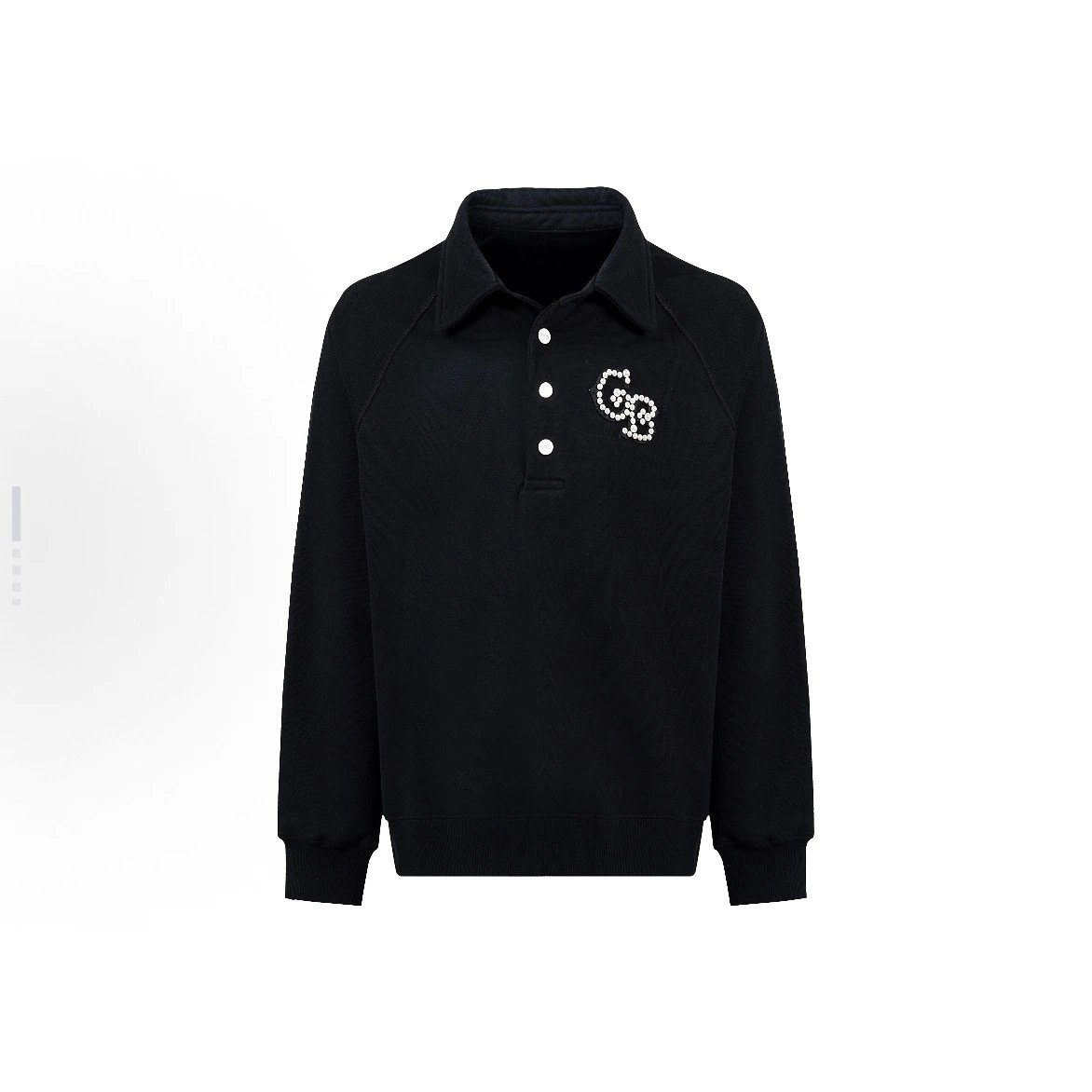 Pearl Embroidered Long Sleeve Polo photo 3