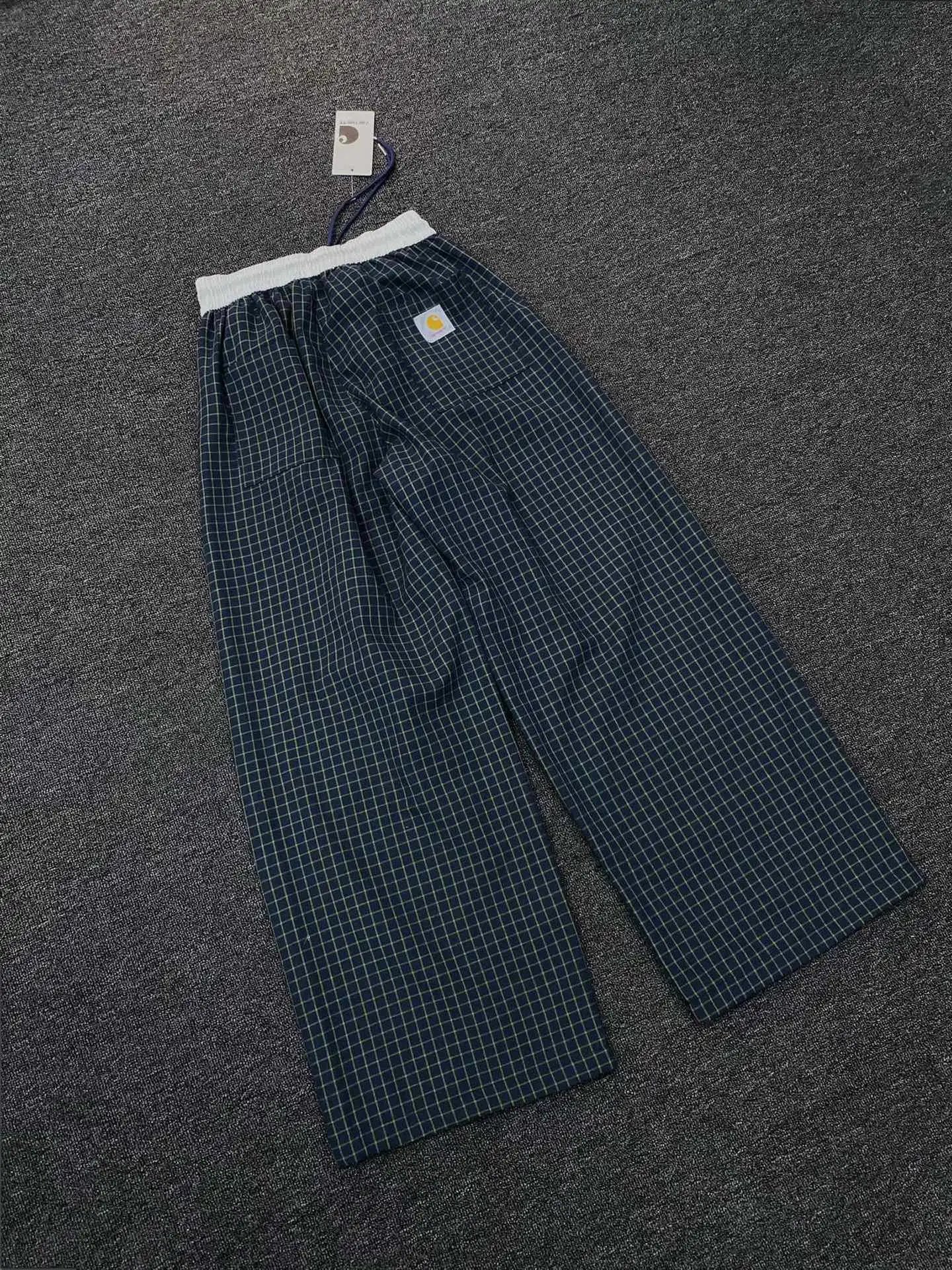 Classic Logo Curved Relaxed Plaid Pants photo 7