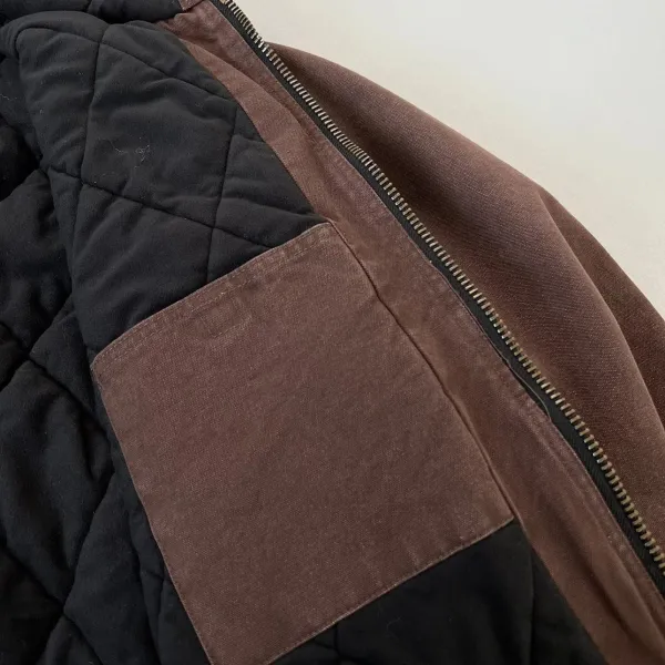 Carhartt WIP Active Jacket Charcoal Gray Hooded Workwear Jacket - 42