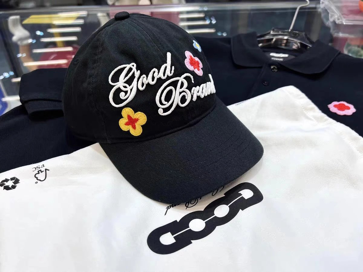 Floral Embroidered Duck Cap photo 4