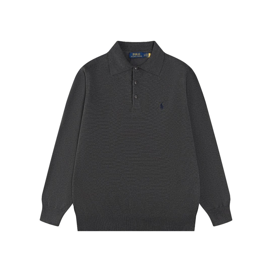 Small Label Embroidered Pure Color Knit Long Sleeve photo 5