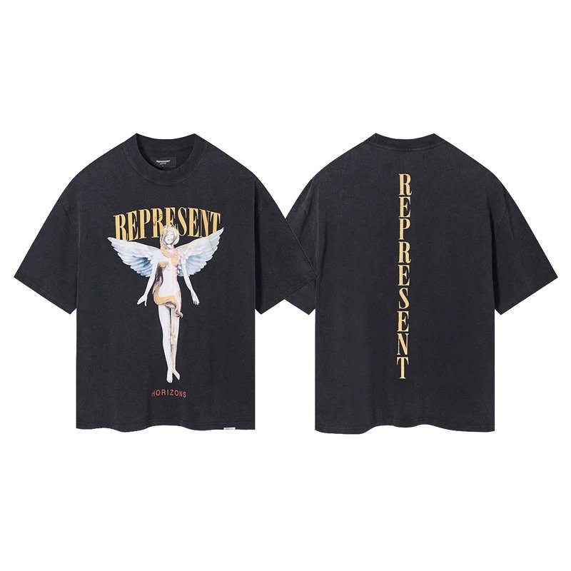 Angel Print Relaxed Round Neck T-Shirt photo 2