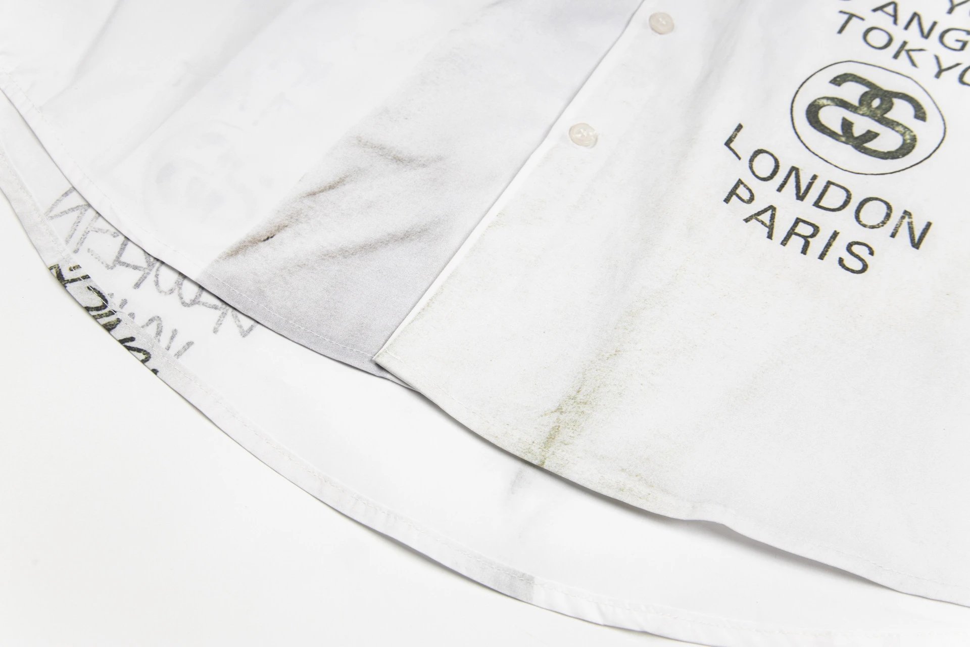 Distressed Print Long Sleeve Shirt photo 7