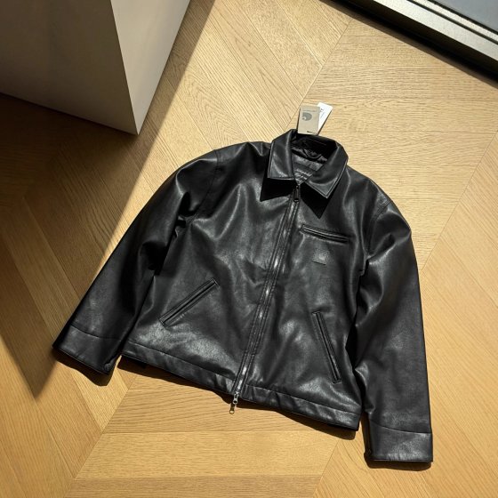 American retro basic PU leather jacket jacket for both men and women