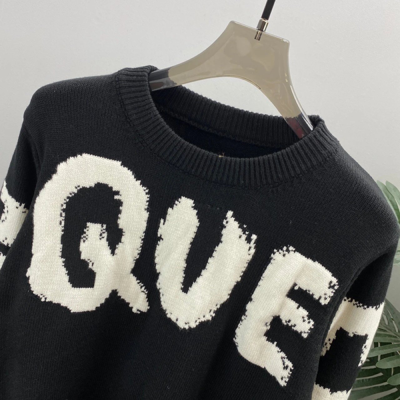Long Sleeve Wool Sweater Letter Print Unisex photo 2