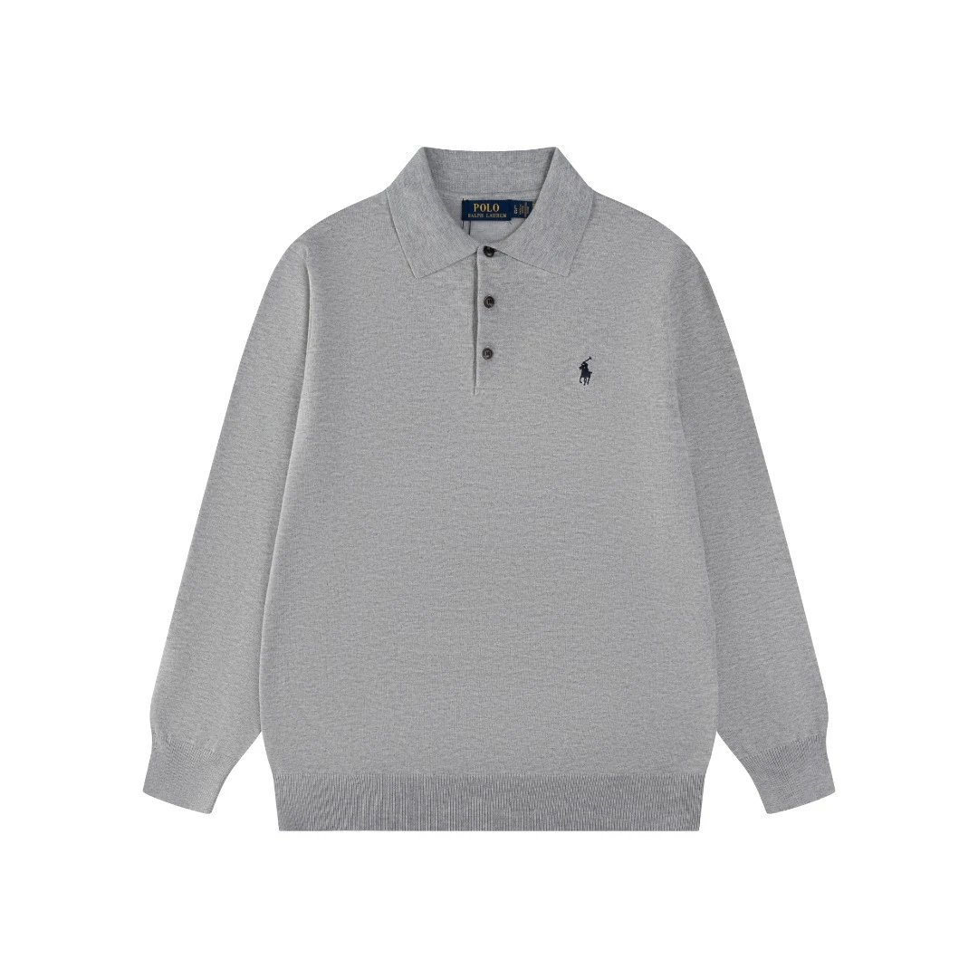 Small Label Embroidered Pure Color Knit Long Sleeve photo 4