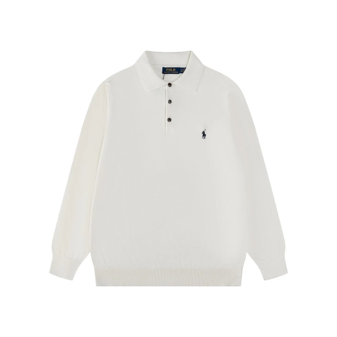 Small Label Embroidered Pure Color Knit Long Sleeve photo 2