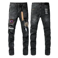 Philipp Plein Jeans Light Wash Distressed Denim Jeans - 26