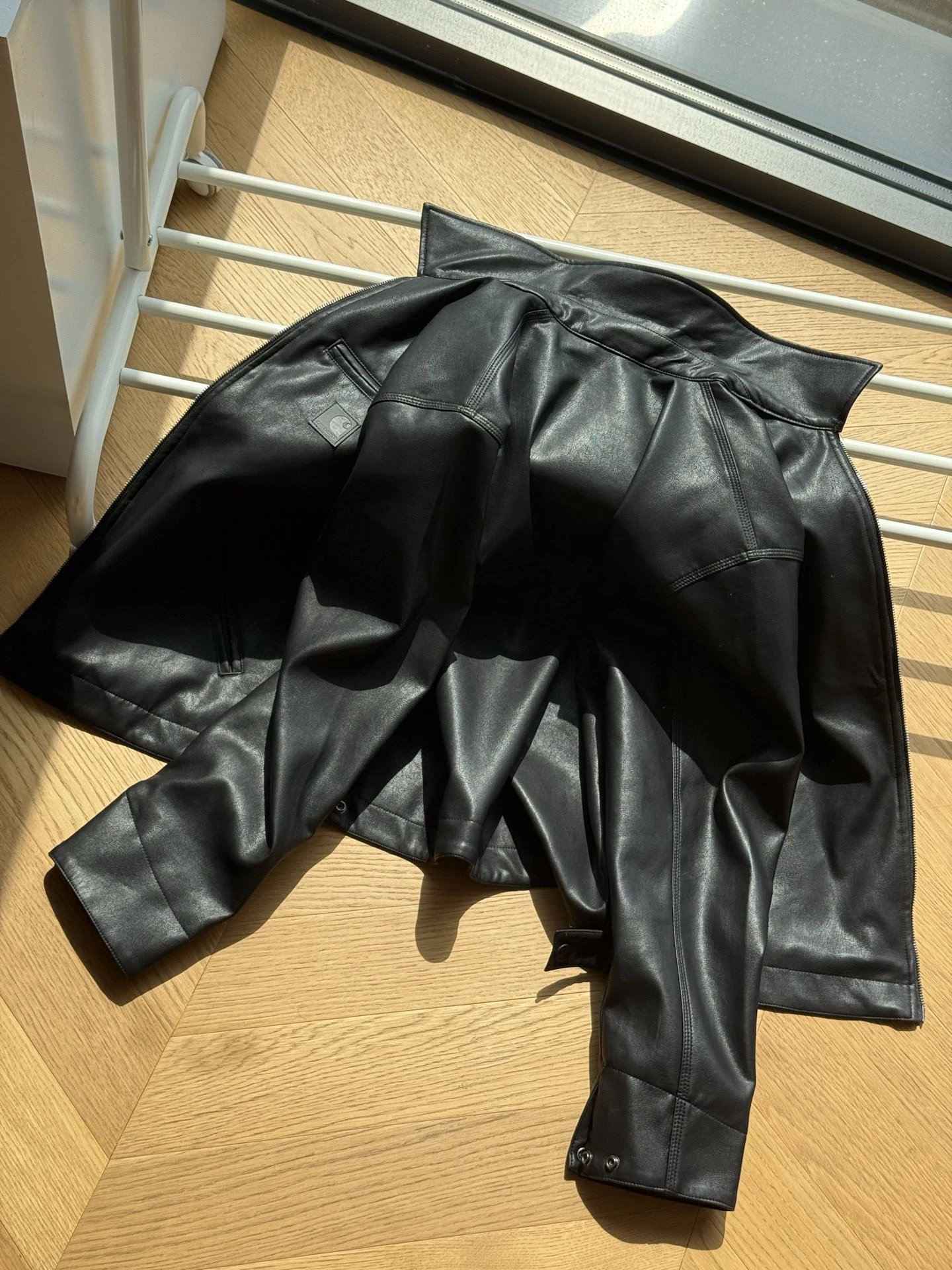Retro PU Leather Jacket photo 7