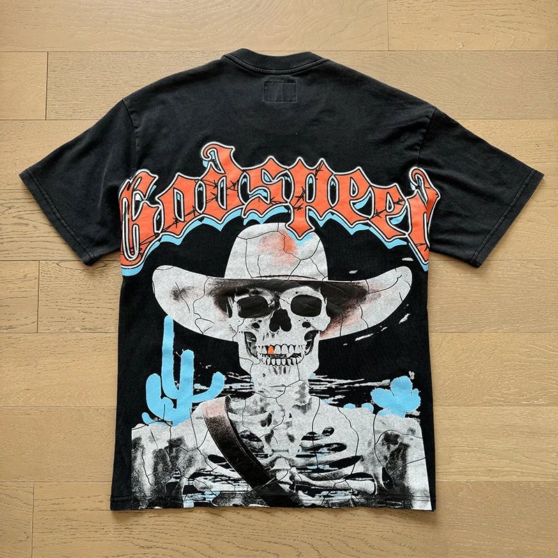 Skull Letter Print T-Shirt photo 8