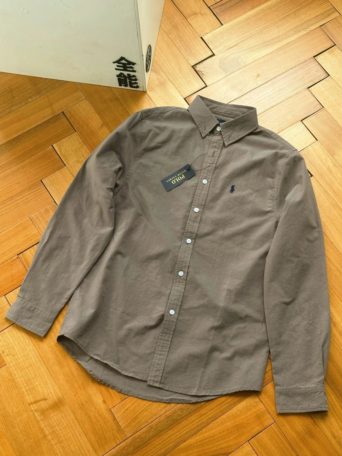 Logo Embroidery Casual Dress Shirt photo 5
