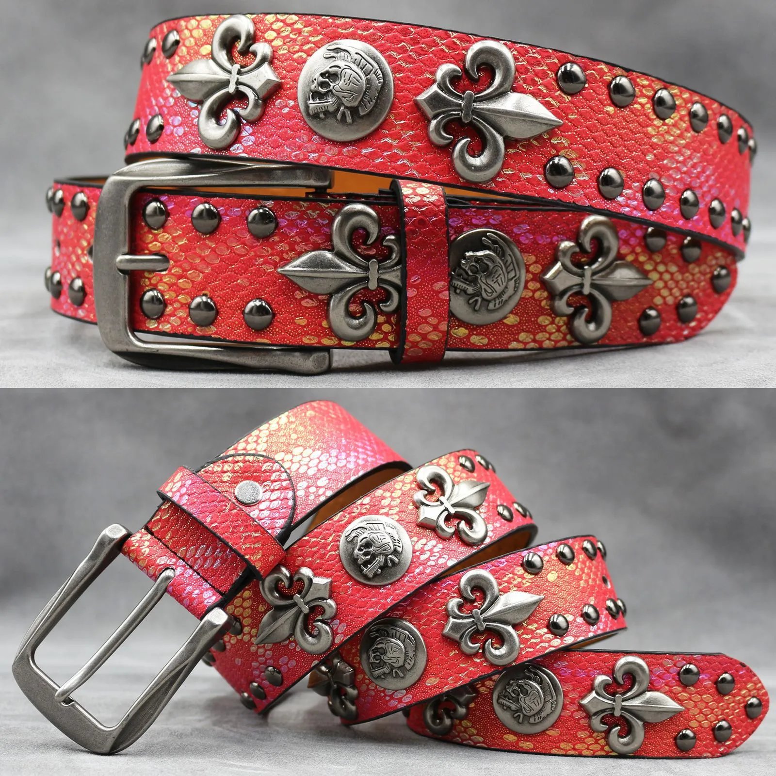 Skull Rivet Punk Belt photo 5