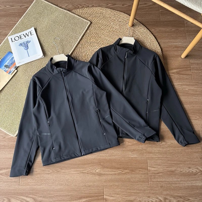 Mock Neck Fleece-Lined Windproof Jacket