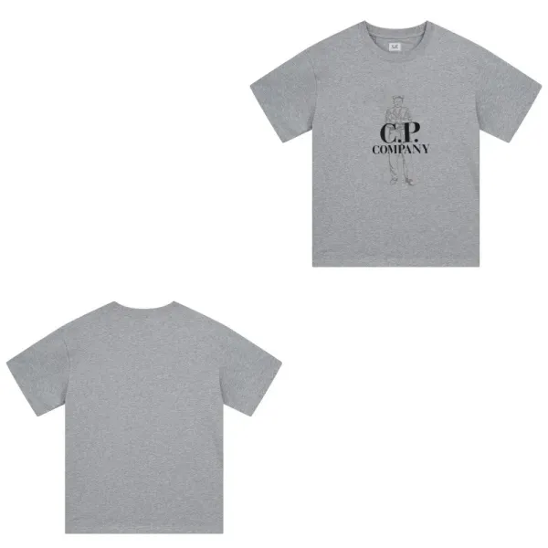 C.P. Company Graphic Print Heather Gray T-Shirt - 1