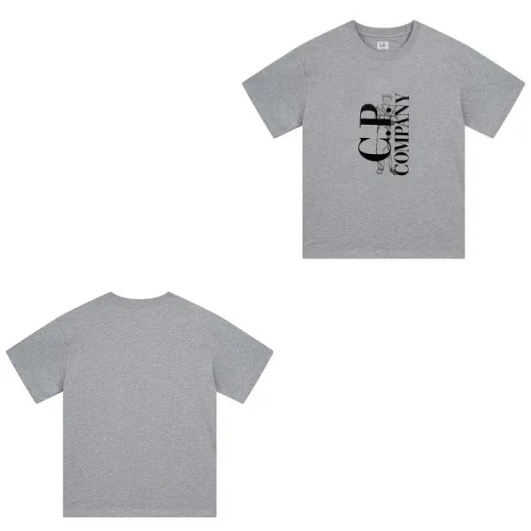 C.P. Company Logo Print Heather Gray T-Shirt - 1
