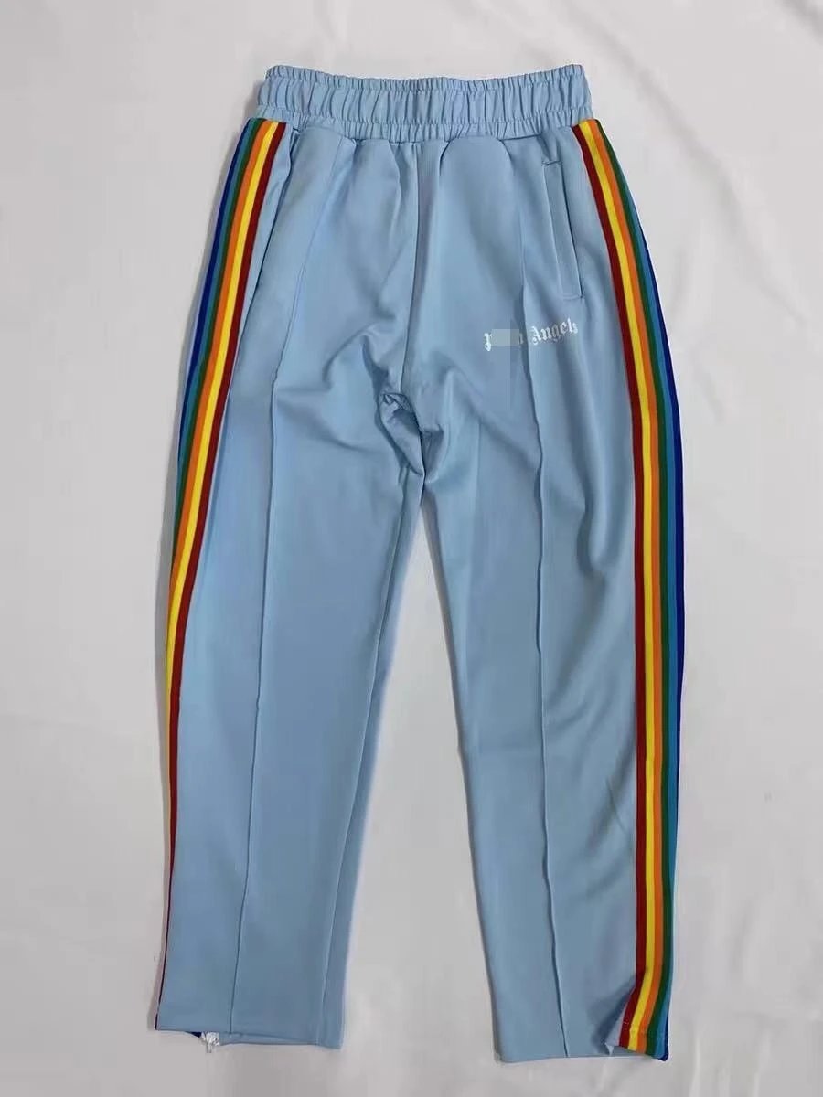 Striped casual pants with color bands photo 5