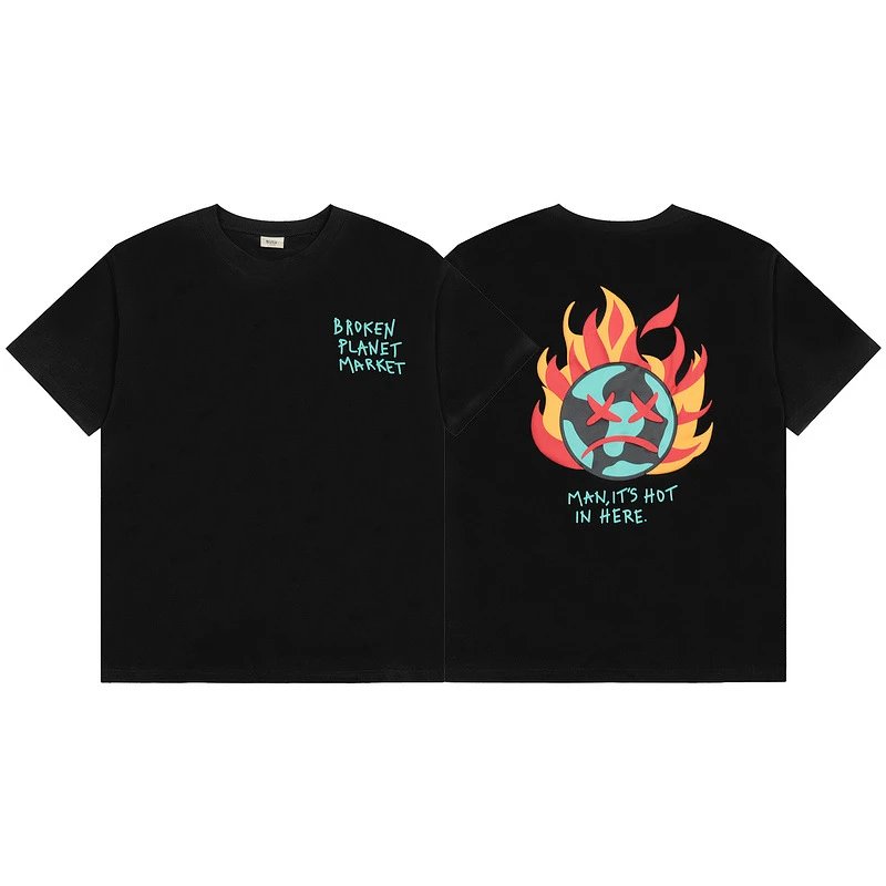 Fragmented Planet Puff Print T-Shirt photo 5