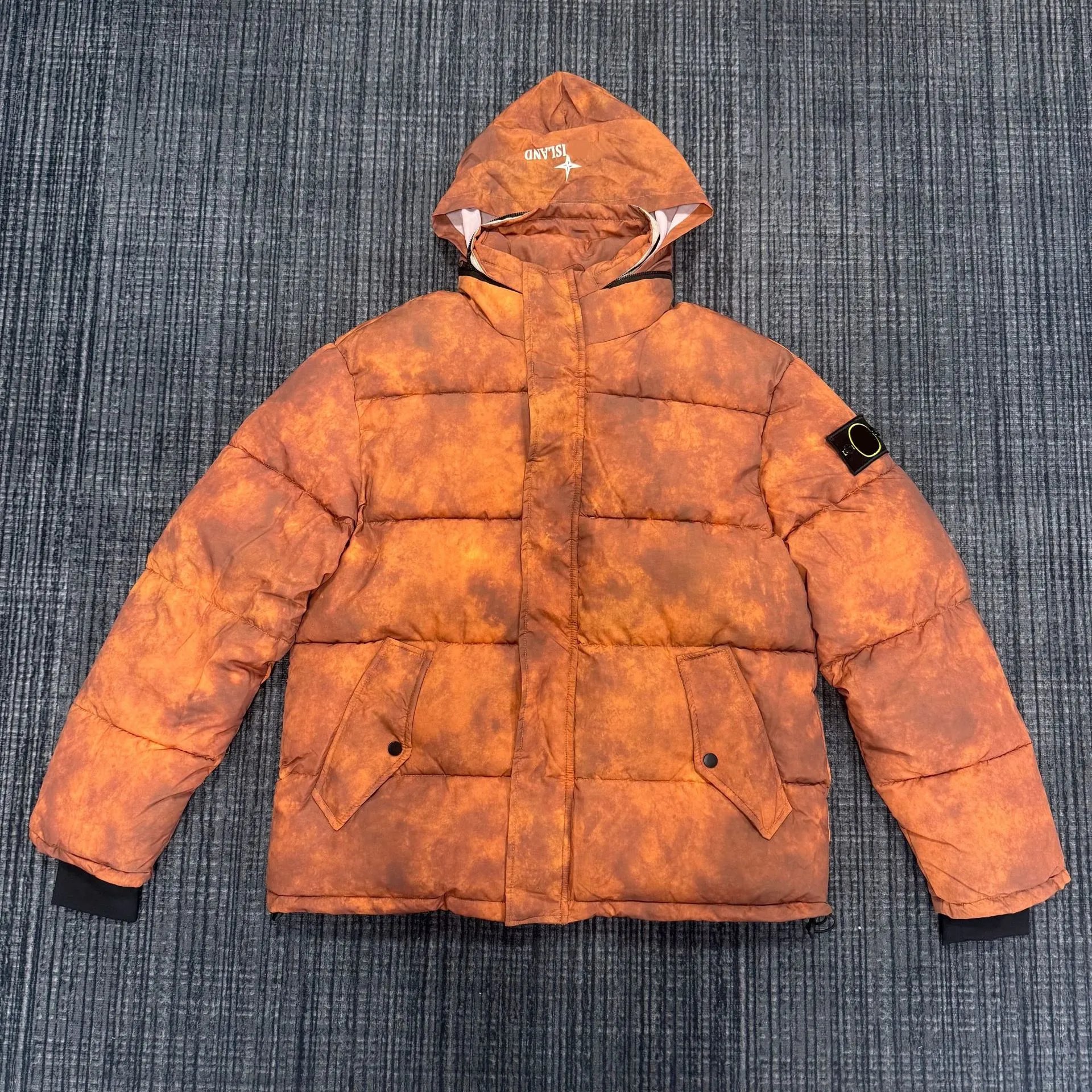 Tie-Dye Detachable Hooded Puffer Jacket photo 3