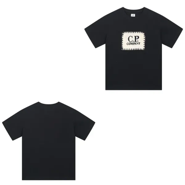 C.P. Company Patch Logo Black T-Shirt - 1